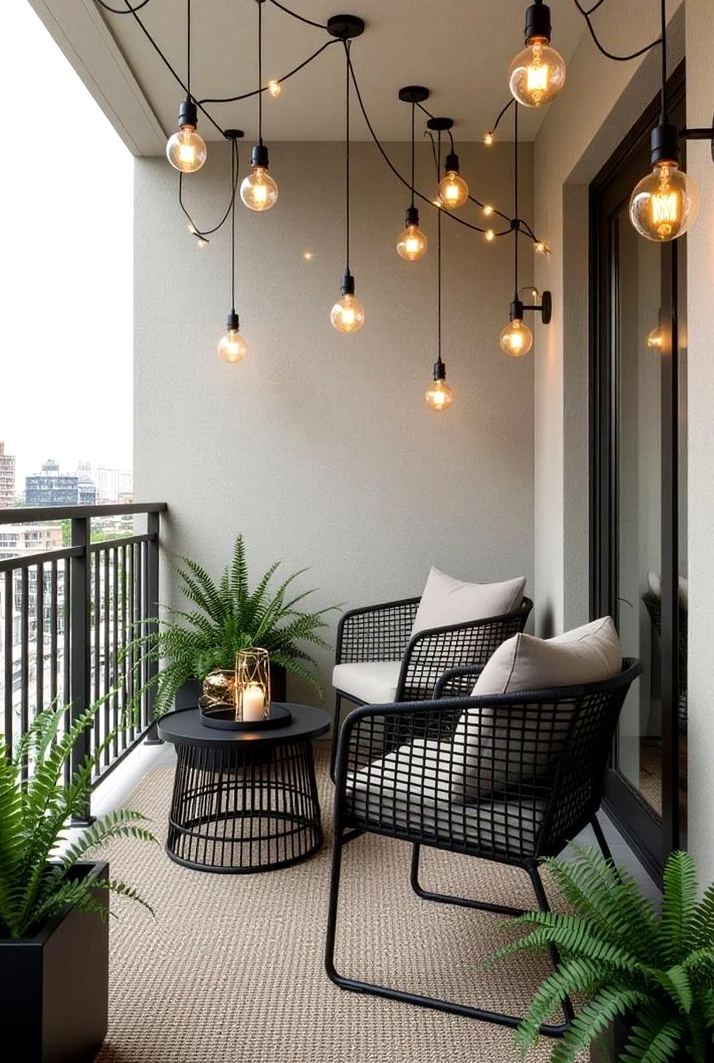 Sculptural garden seating adds focus across the table, giving the decor a finish that feels fresh and intentional.