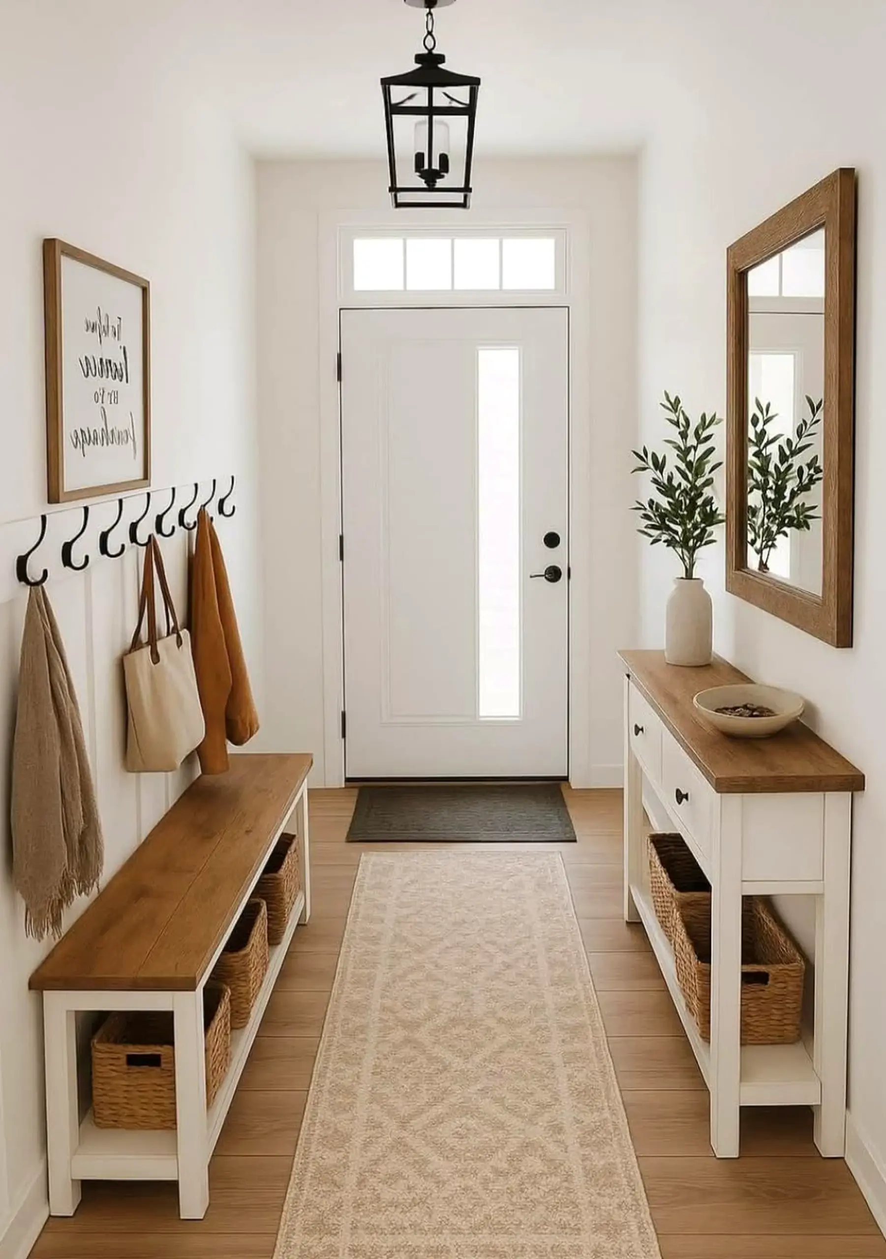 Elegant stair landing adds a clear layer of personality, helping the room feel pleasantly composed.