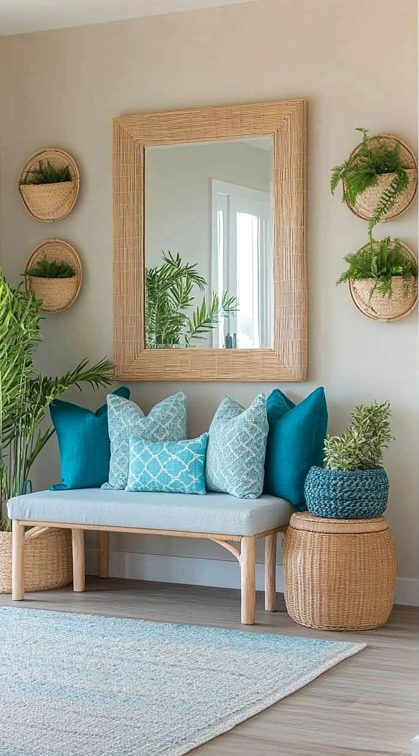 Bright colorful passage adds a clear layer of light, helping the view feel warm without clutter.