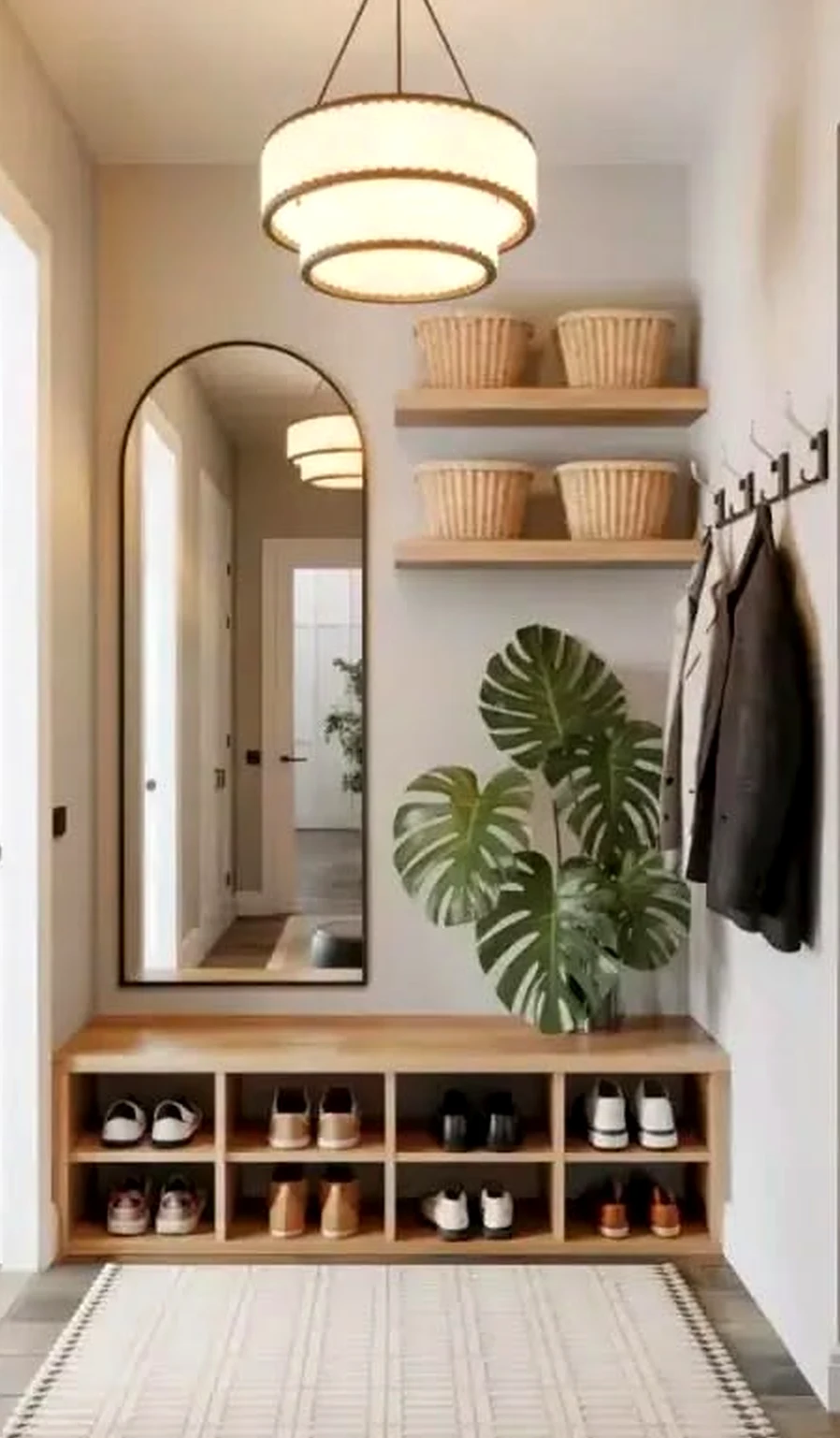 Layered kitchen nook draws attention to ease while the garden edge stays simple yet expressive.