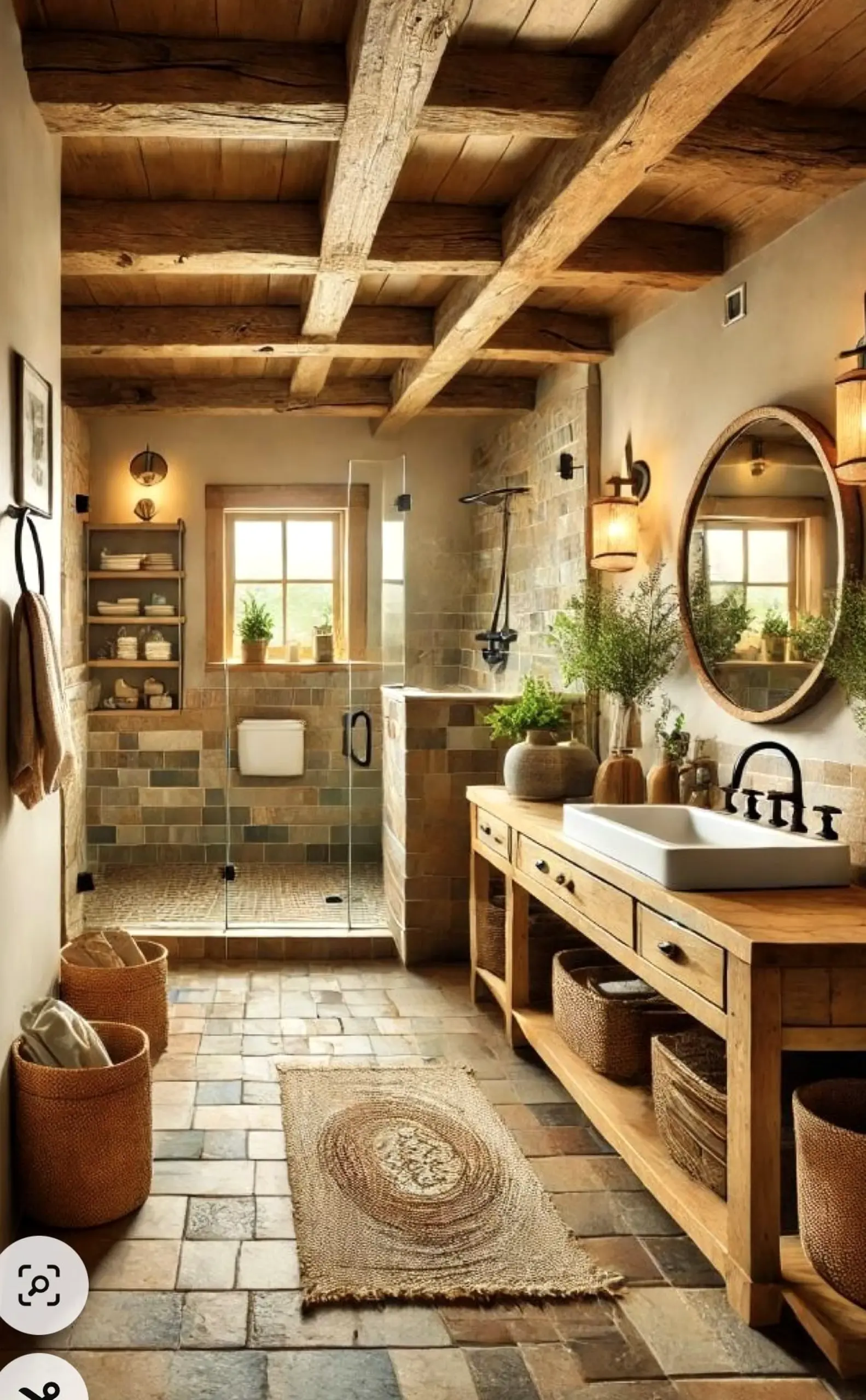Inviting arched doorway anchors the corner with depth, giving the view a mood that feels pleasantly composed.