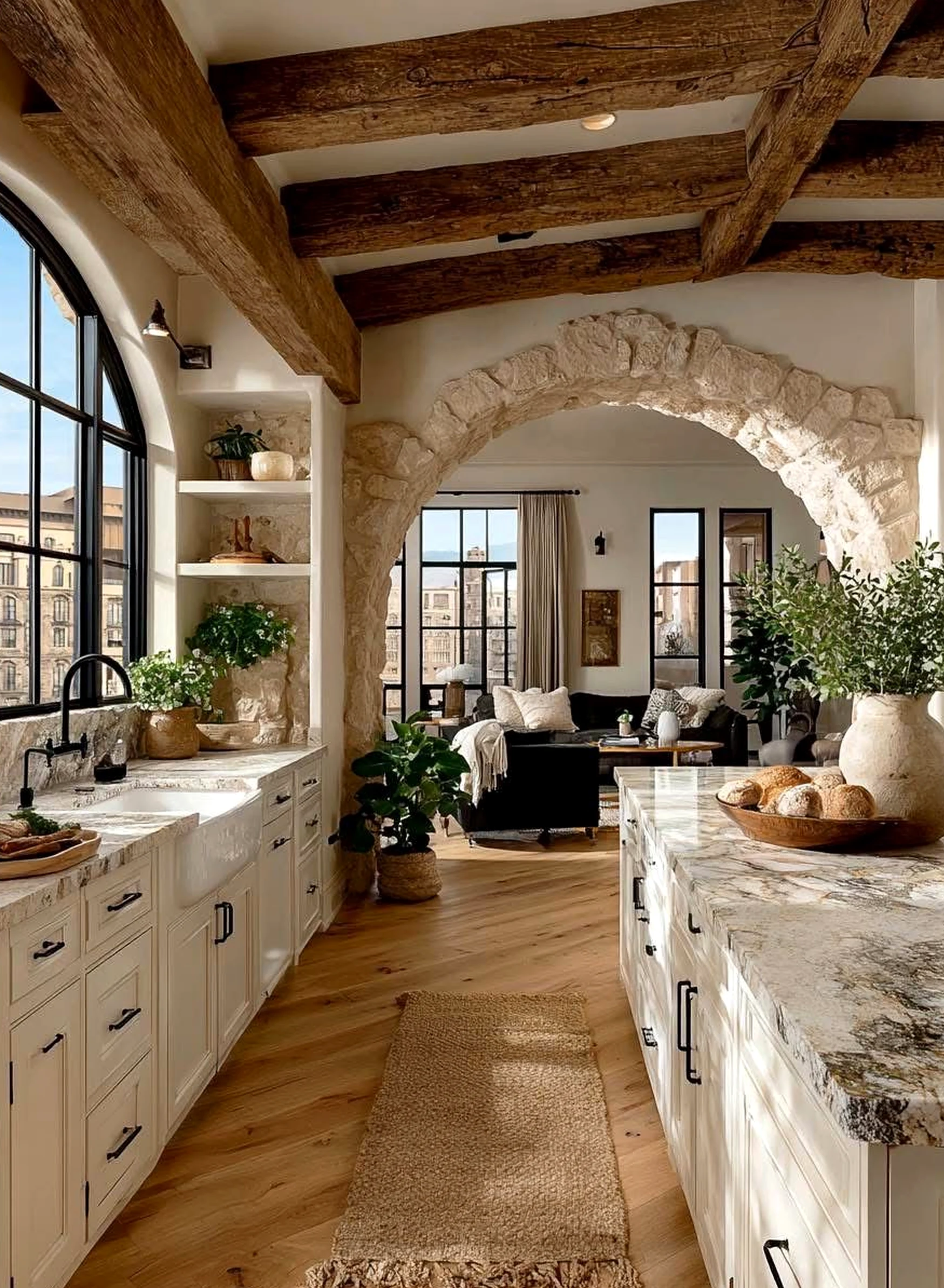 Natural kitchen nook adds a clear layer of light, helping the setting feel visually grounded.