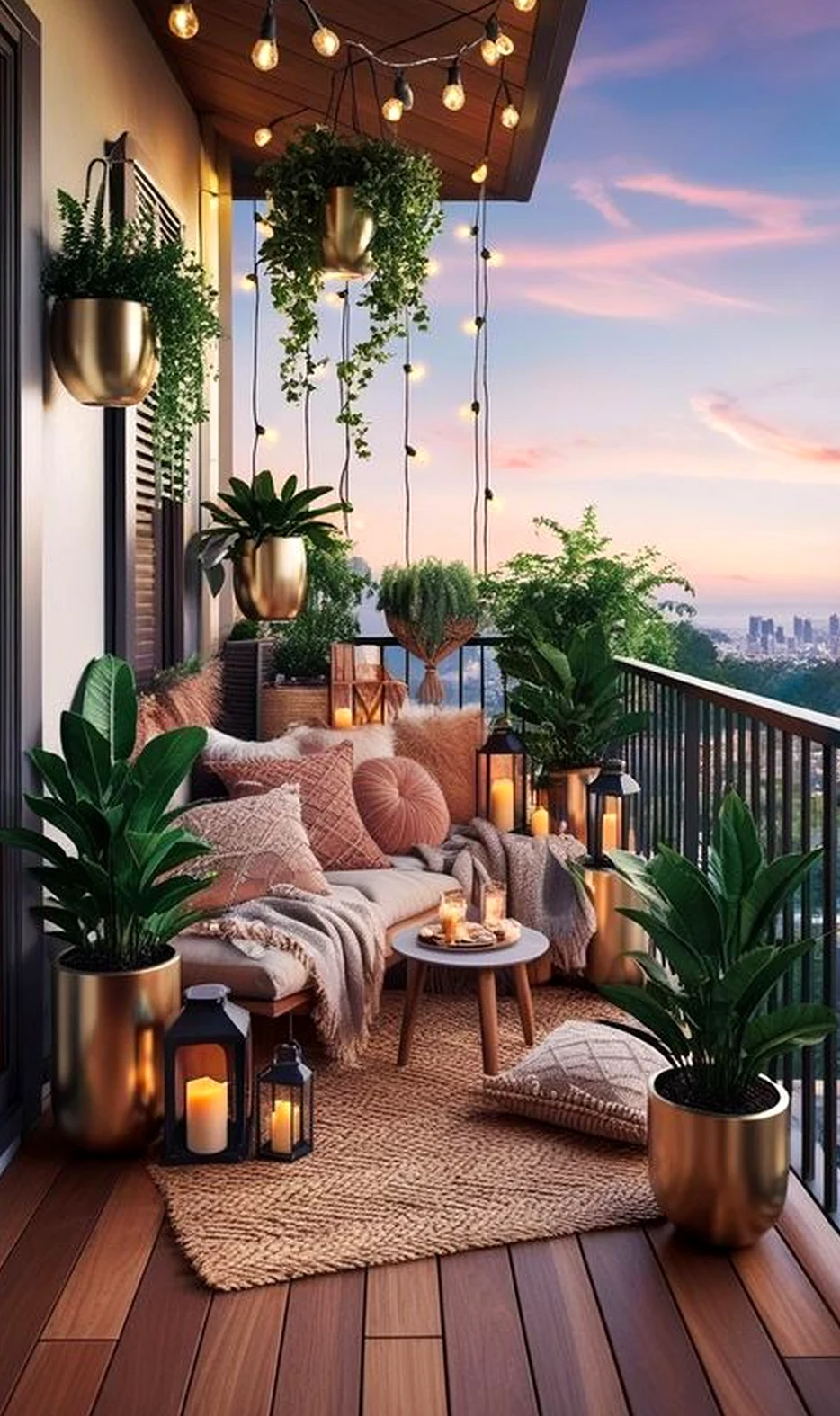 Quiet outdoor lounge draws attention to detail while the room stays simple yet expressive.