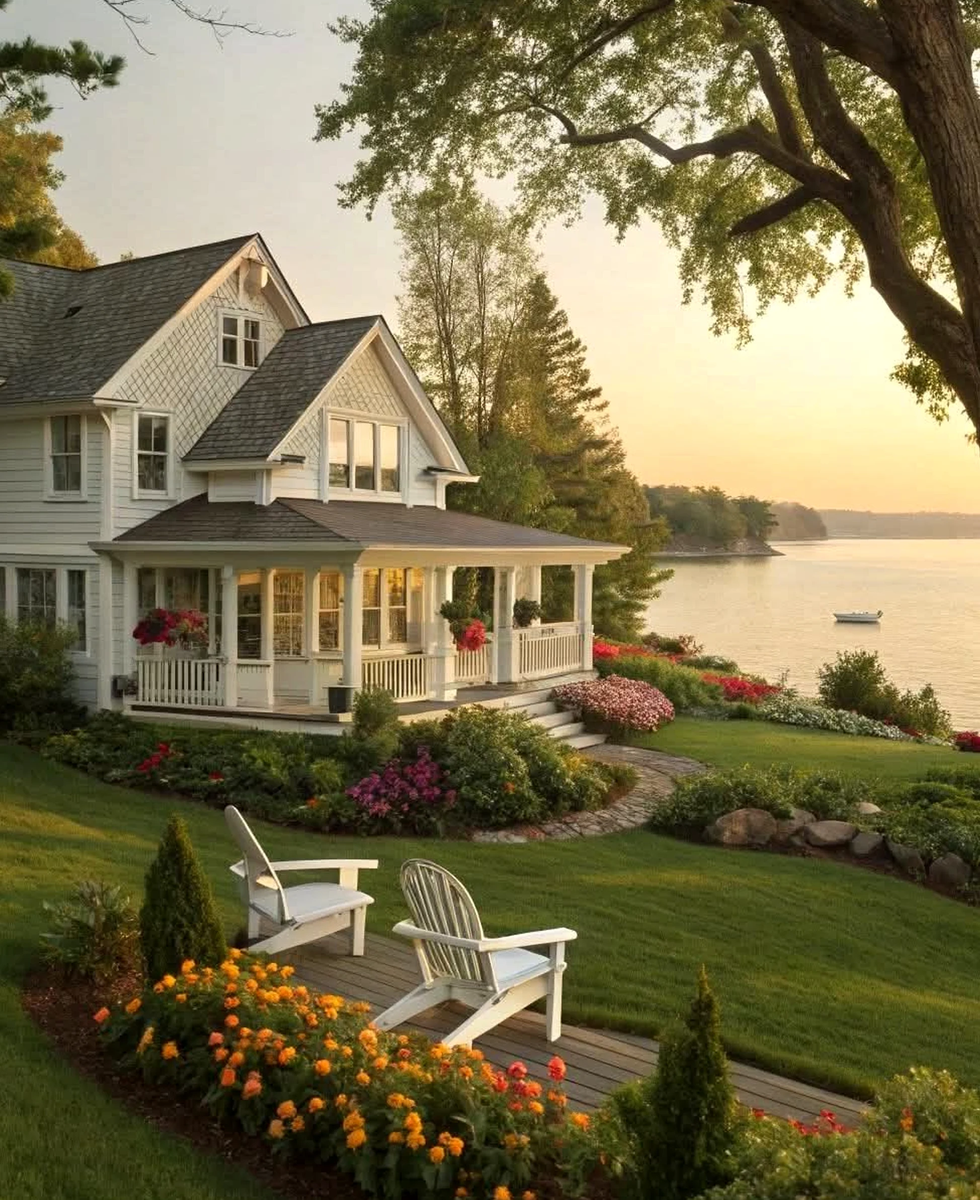 Natural outdoor lounge adds a clear layer of softness, helping the view feel settled and welcoming.