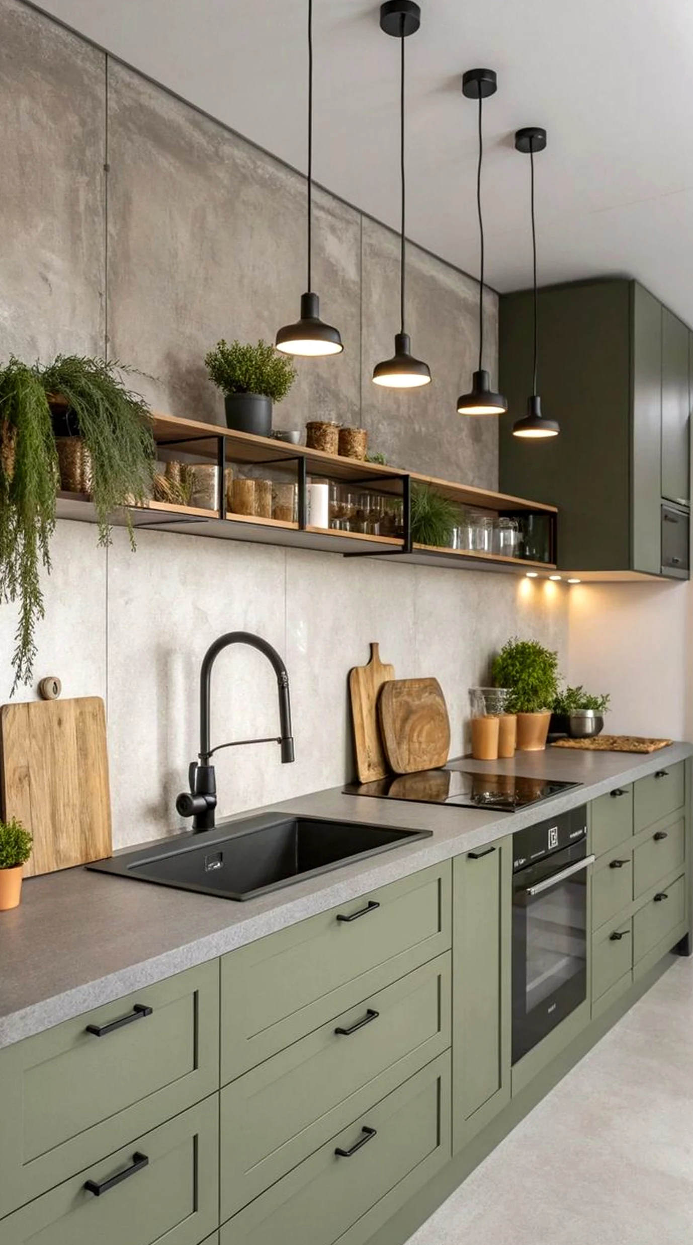 Quiet tile detail introduces softness into the design, keeping the atmosphere simple yet expressive.