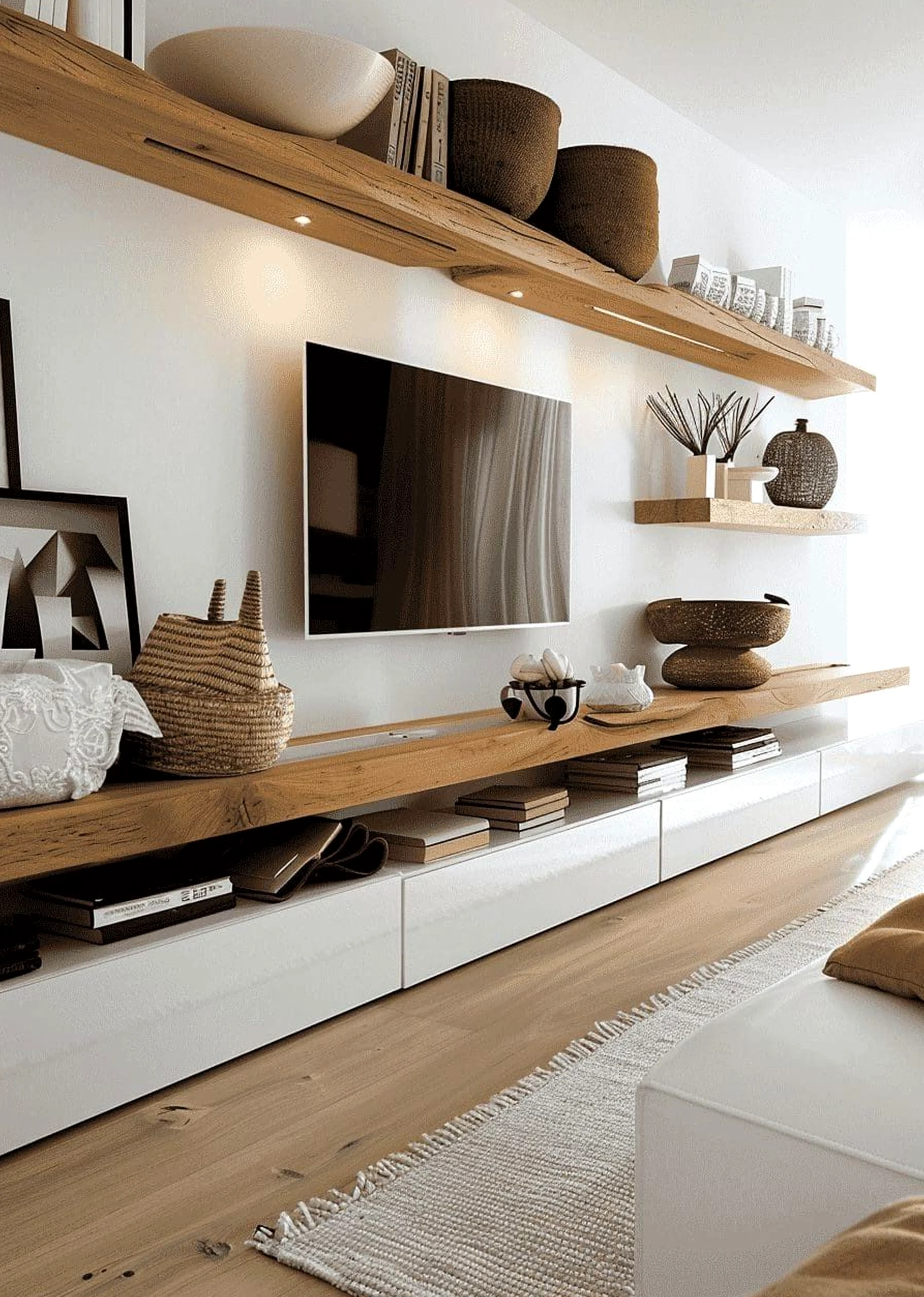 Textured courtyard view adds detail across the entry, giving the decor a finish that feels ready for quiet use.