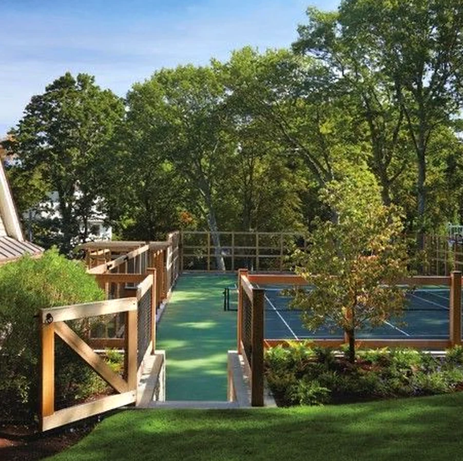 Inviting colorful passage anchors the entry with rhythm, giving the view a mood that feels visually grounded.