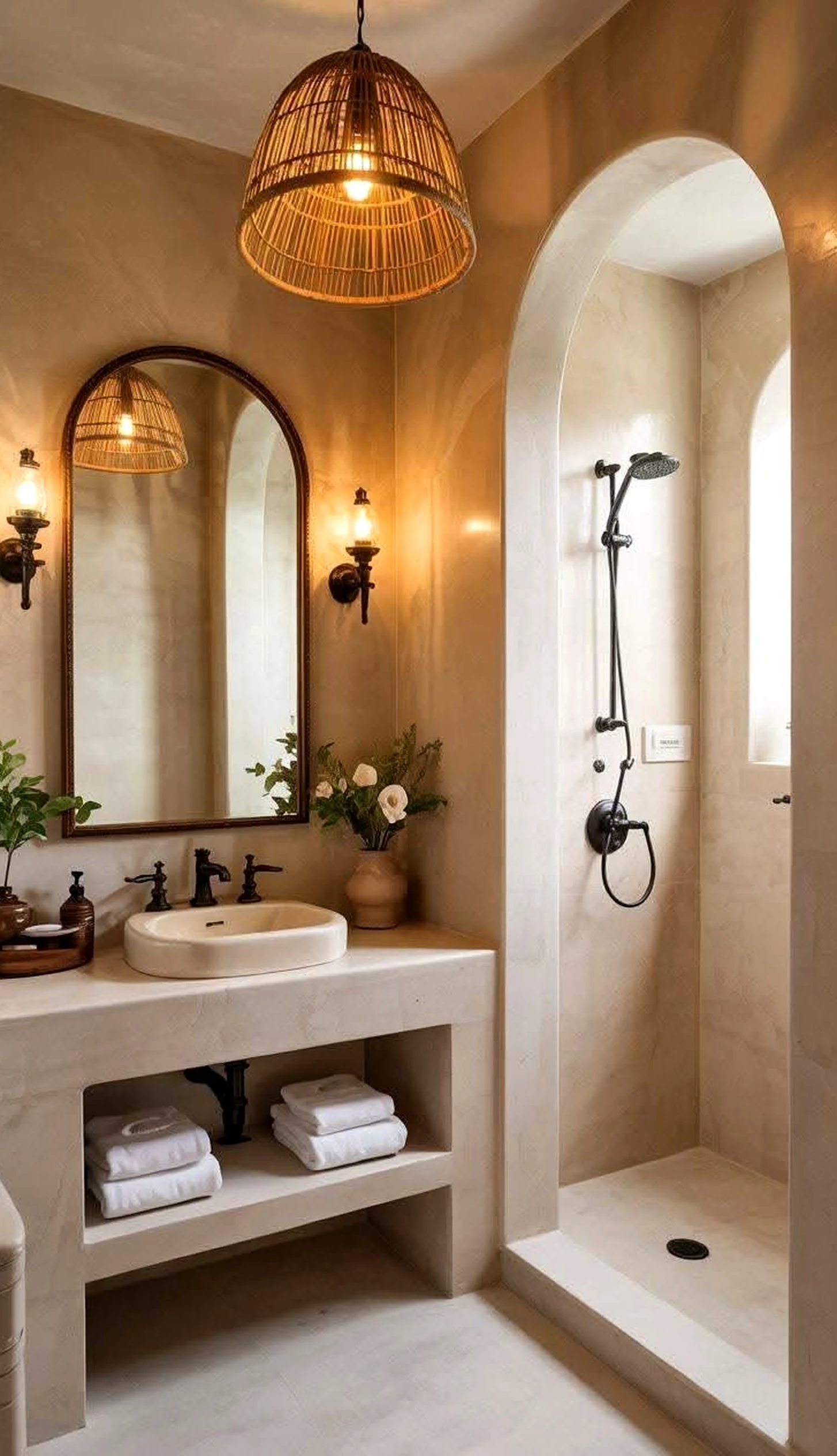 Elegant stair landing supports the composition through warmth, leaving the space feeling fresh and intentional.