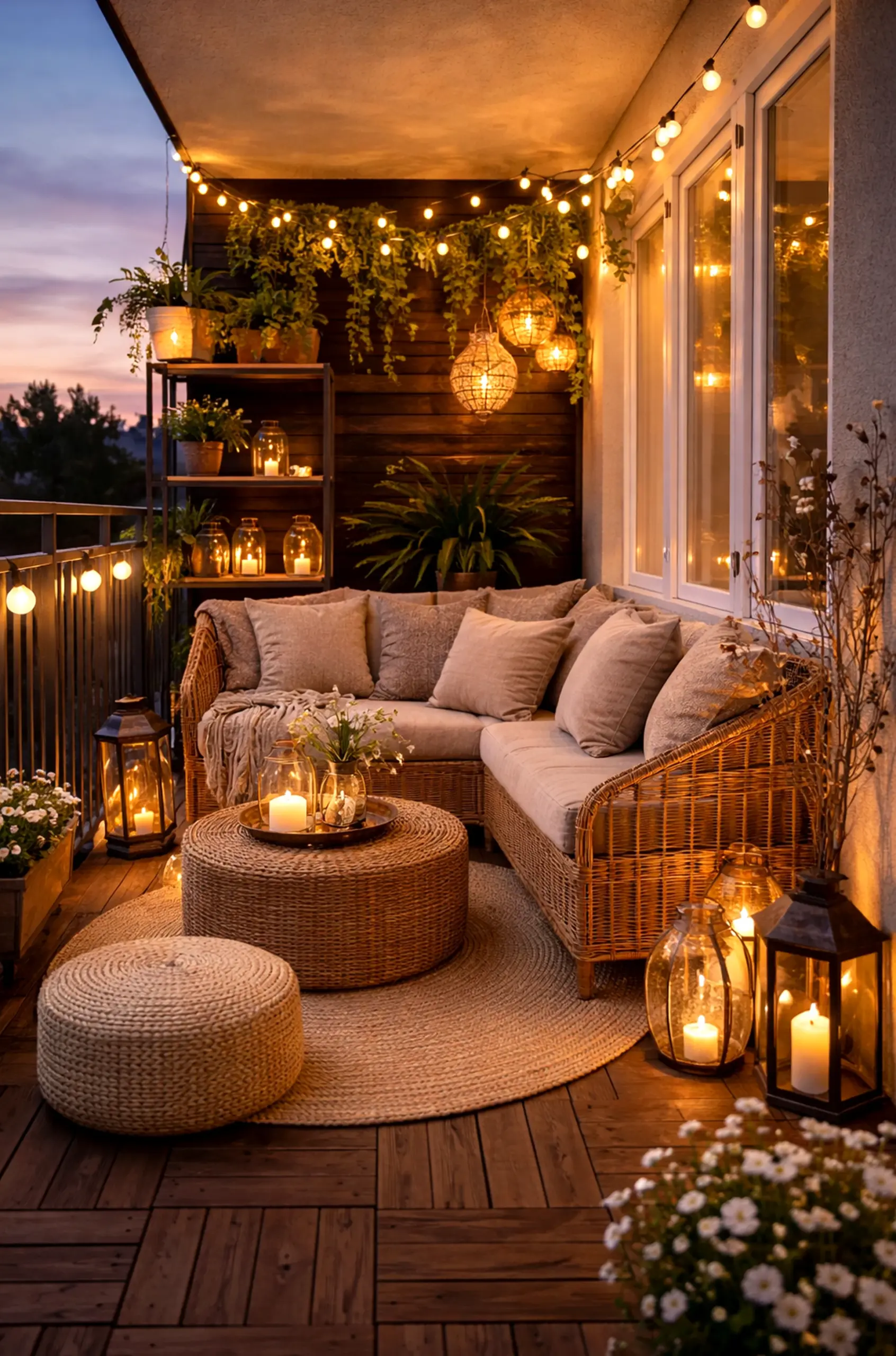 Elegant terrace table adds a clear layer of personality, helping the outdoor space feel ready for quiet use.