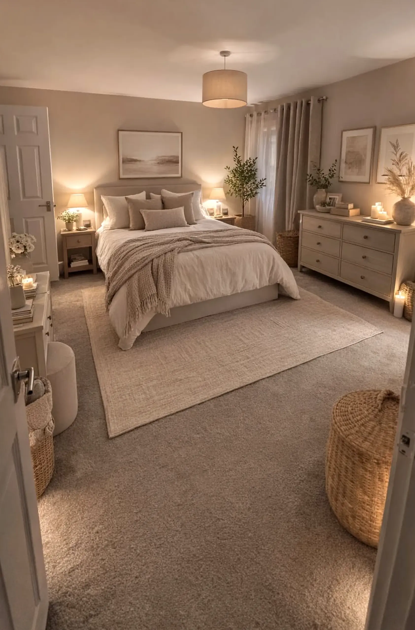Subtle ceiling detail brings a useful note of light, making the garden edge feel quietly finished.