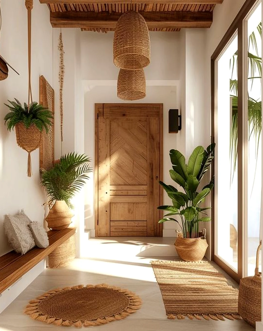 Sculptural floor pattern adds focus across the corner, giving the decor a finish that feels settled and welcoming.