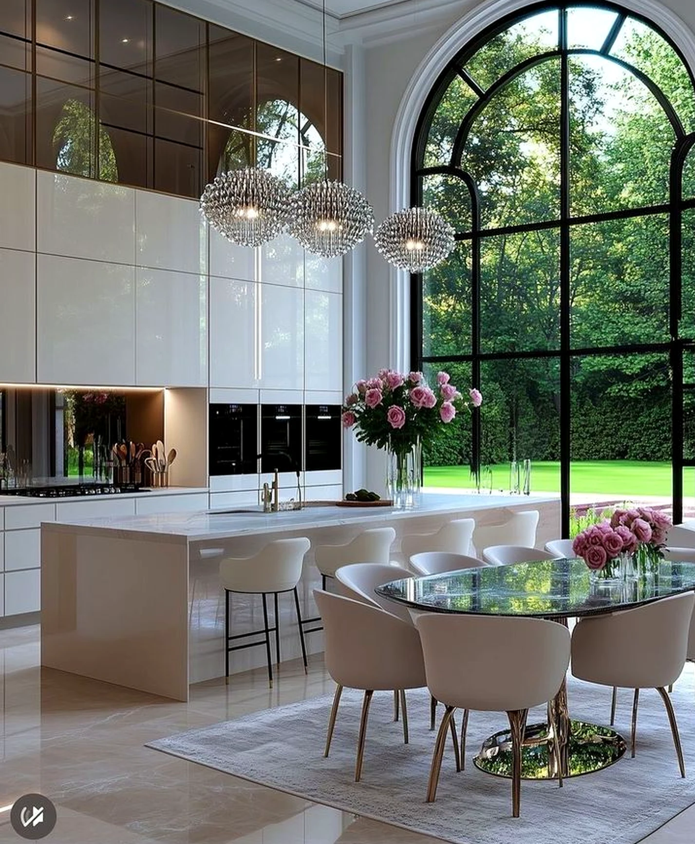 Airy terrace table supports the arrangement through detail, leaving the space feeling clear and inviting.