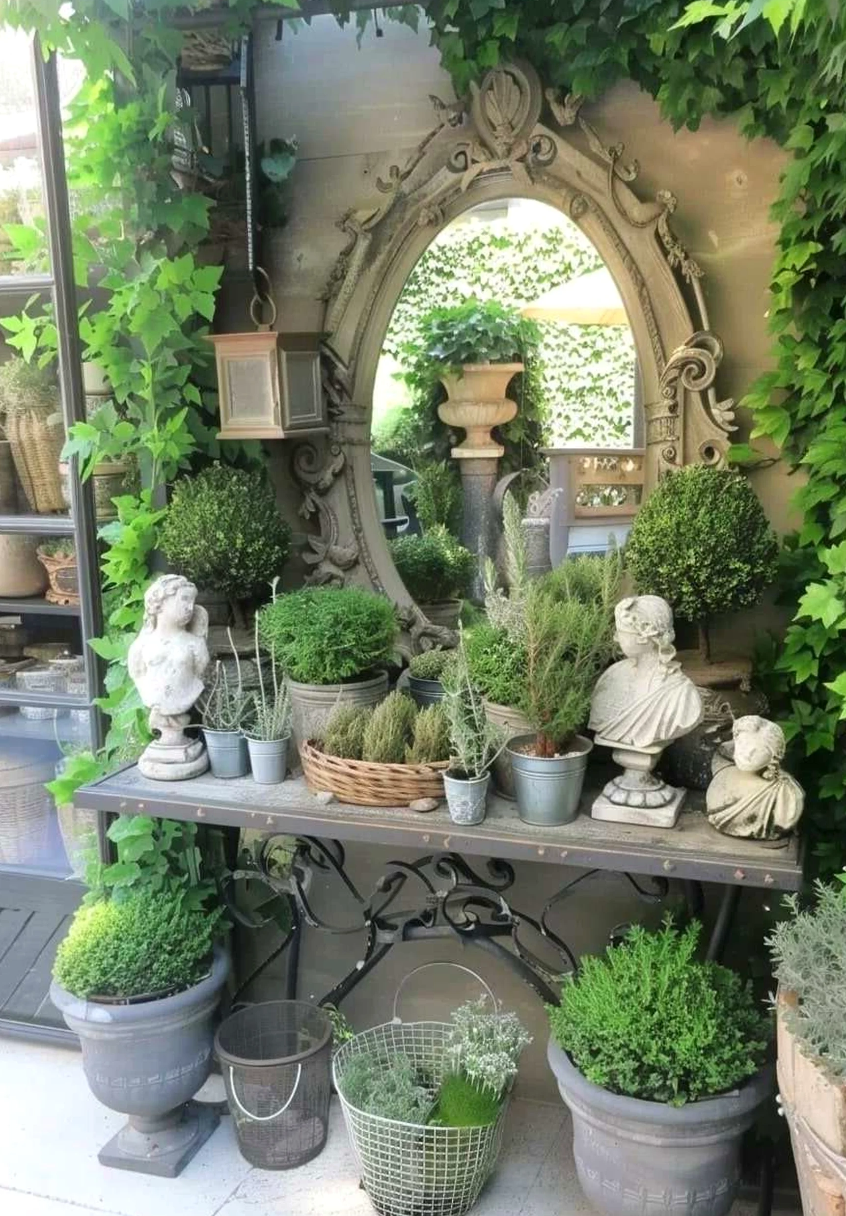 Layered outdoor lounge draws attention to charm while the arrangement stays pleasantly composed.