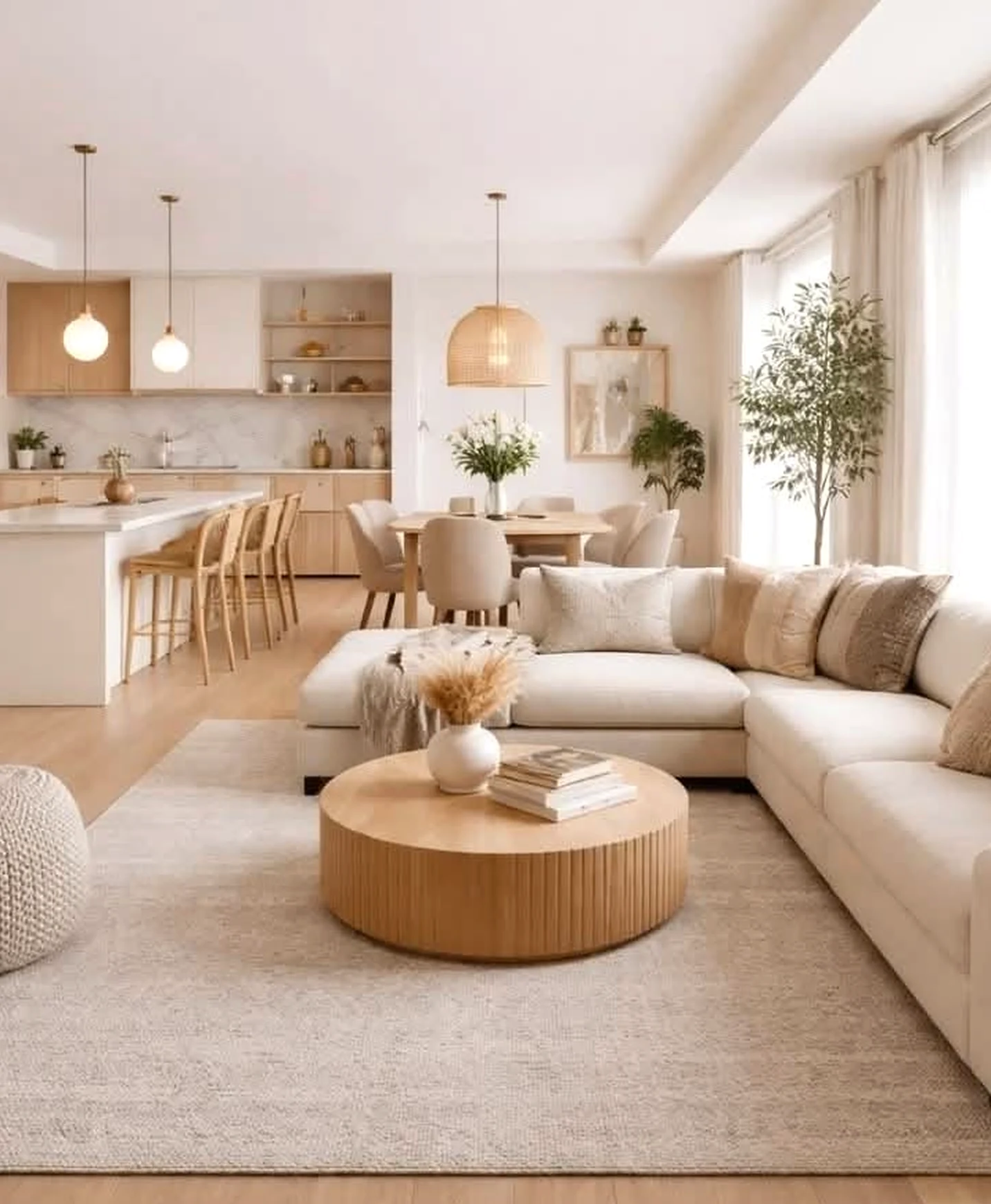 Crisp wall niche adds shape across the sitting area, giving the decor a finish that feels pleasantly composed.