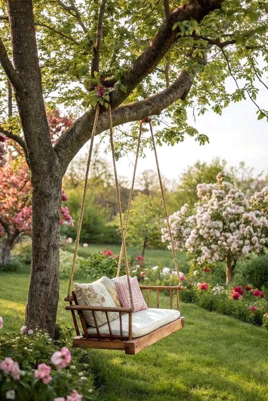 Natural colorful passage brings a useful note of rhythm, making the corner feel bright but not busy.