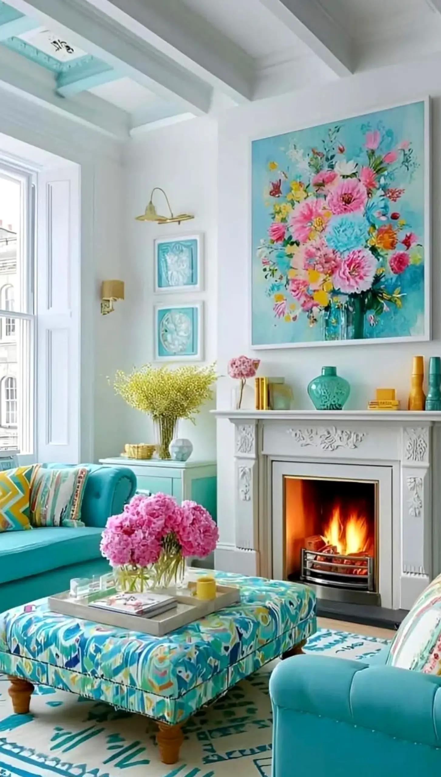 Textured reading corner brings texture to the arrangement, creating a mood that feels clear and inviting.
