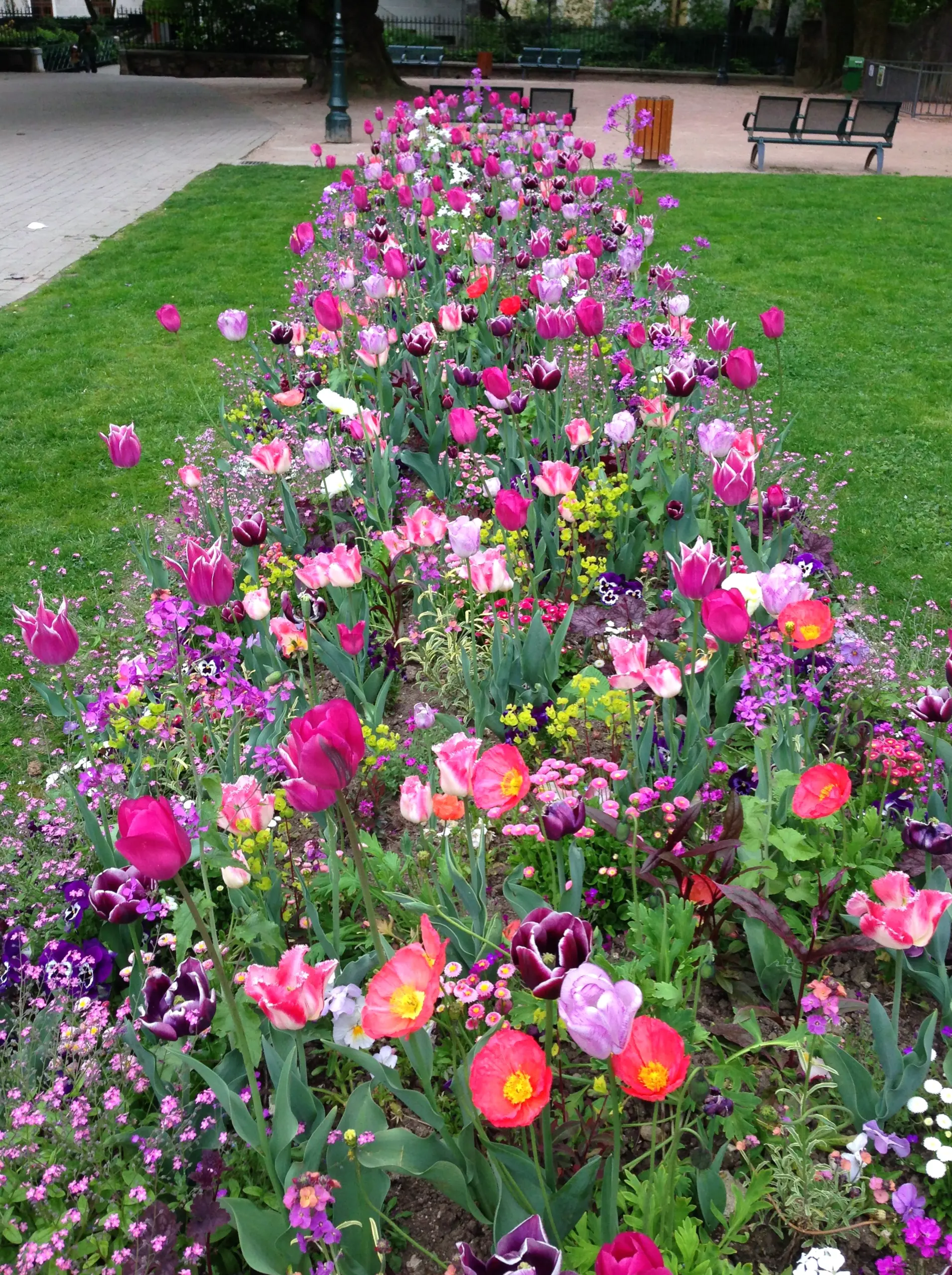 Calm stone terrace gives the arrangement more warmth, so the whole view feels easy to enjoy.