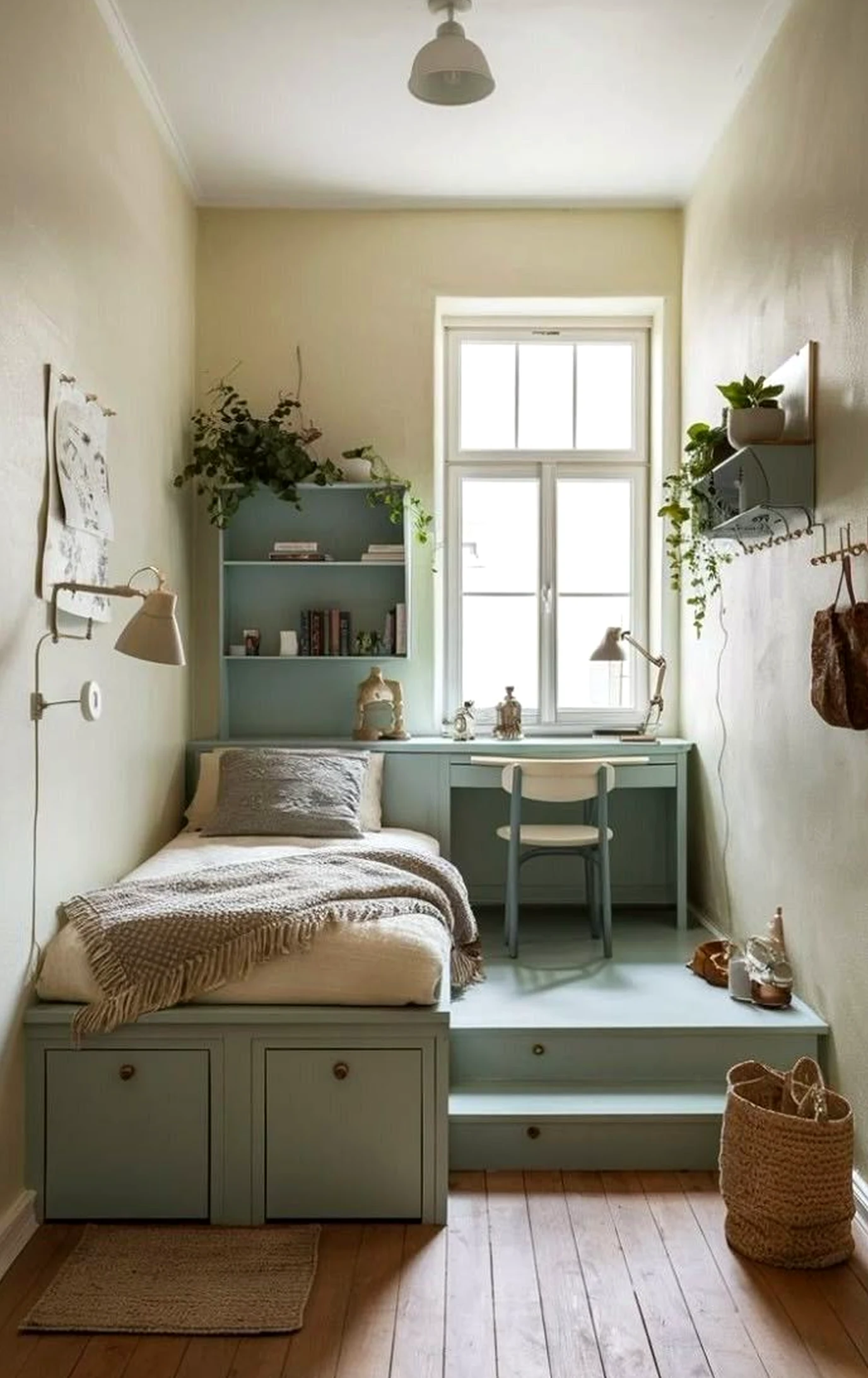 Earthy window seat adds texture across the view, giving the decor a finish that feels simple yet expressive.