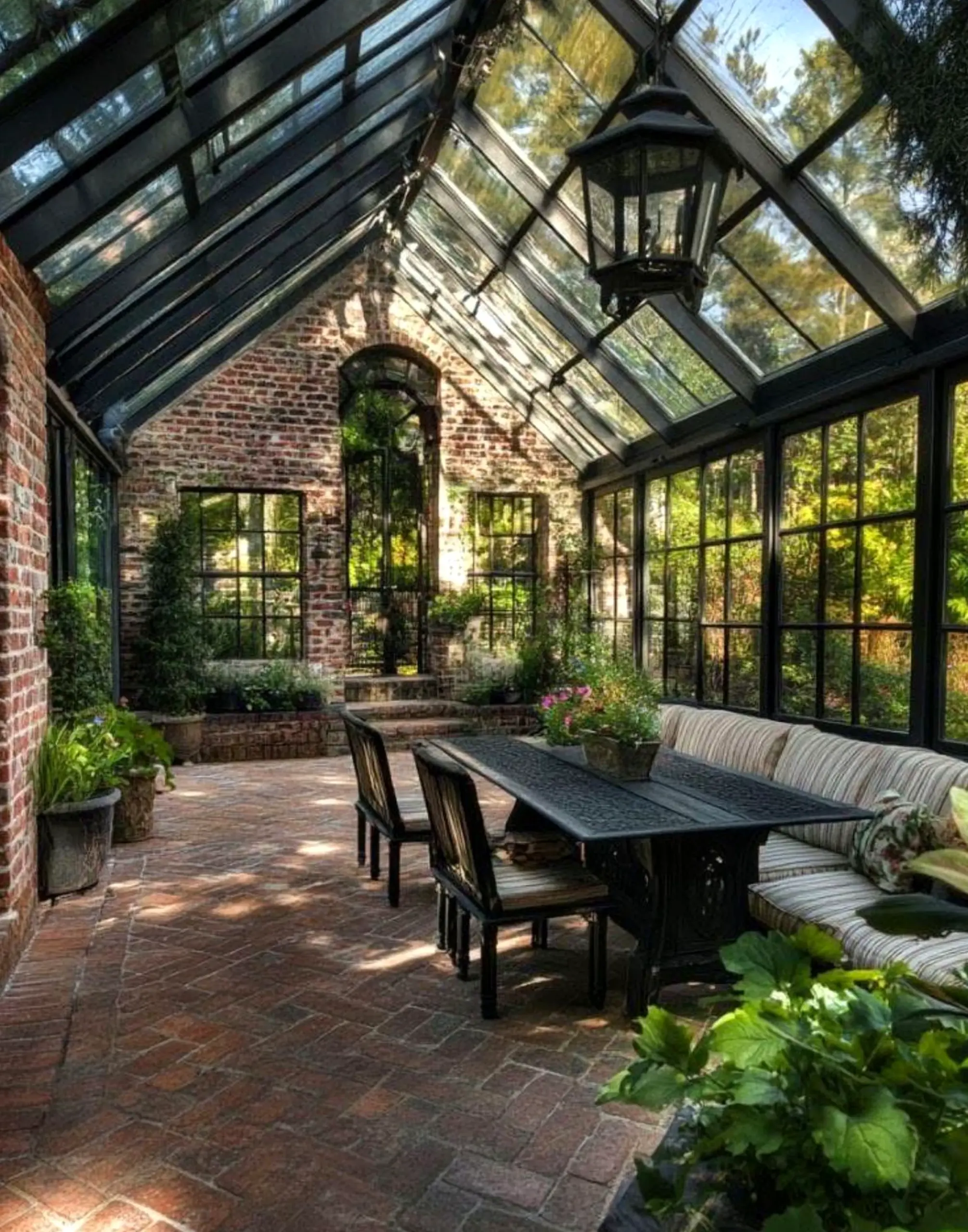 Quiet tile detail introduces movement into the outdoor space, keeping the atmosphere personal and relaxed.