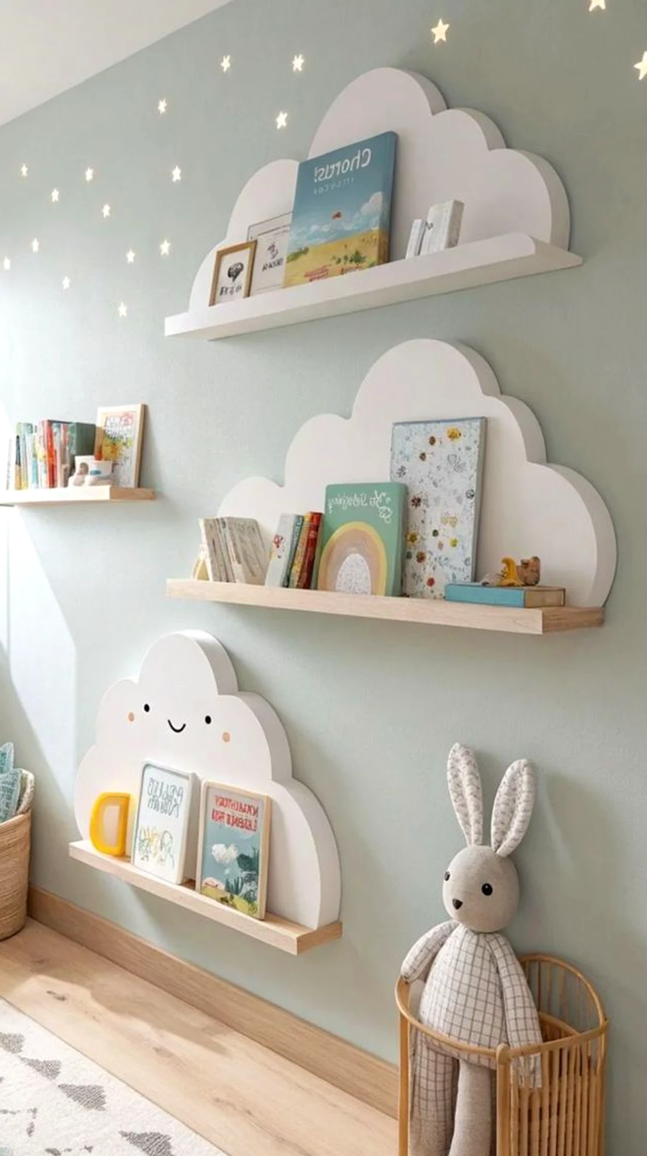 Soft plant shelf adds shape across the setting, giving the decor a finish that feels open and lived-in.