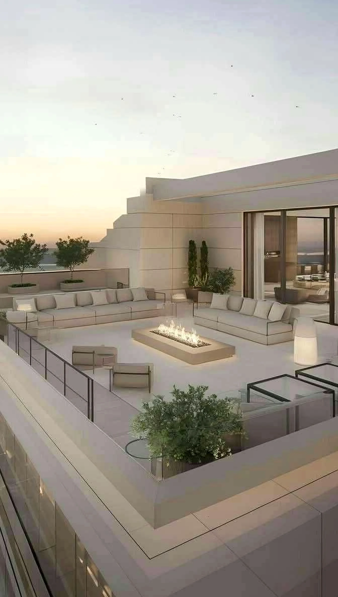 Layered garden seating introduces movement into the wall, keeping the atmosphere personal and relaxed.
