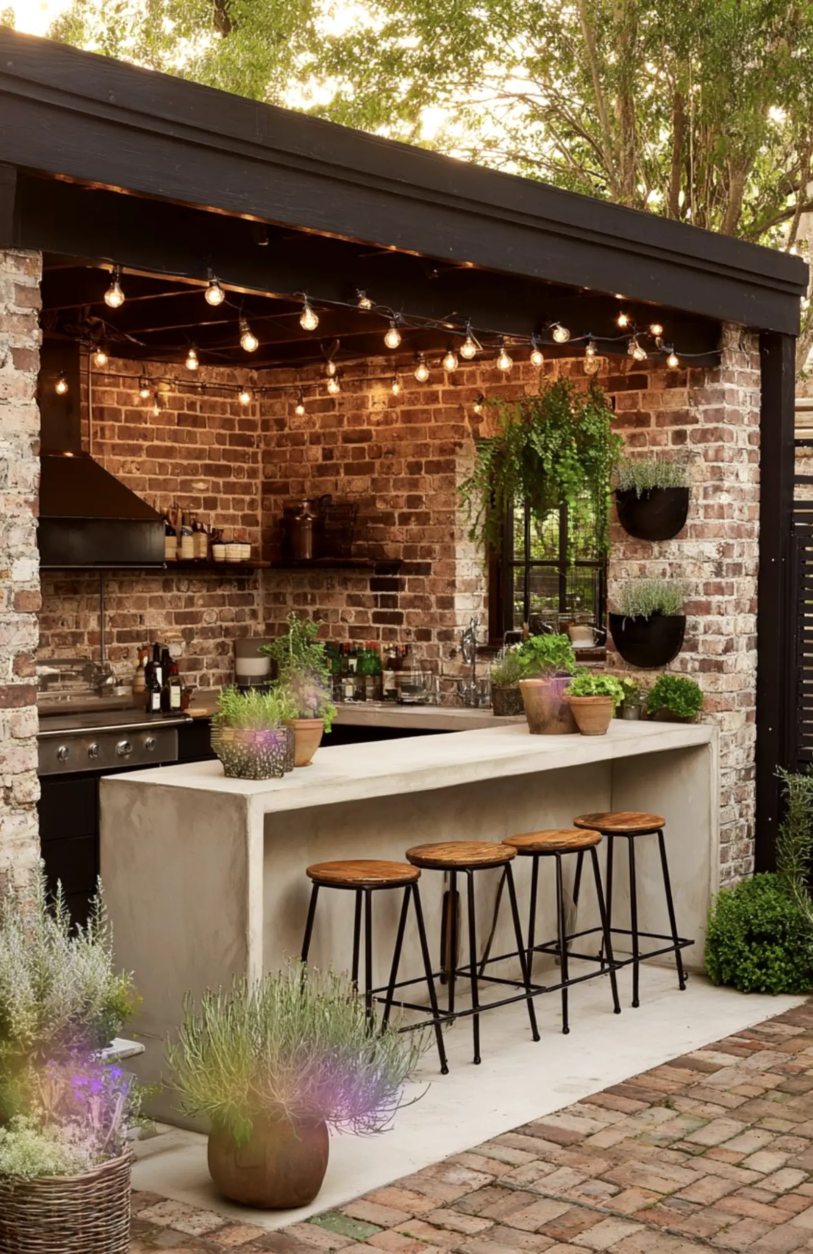 Sunny greenhouse corner introduces comfort into the view, keeping the atmosphere ready for quiet use.
