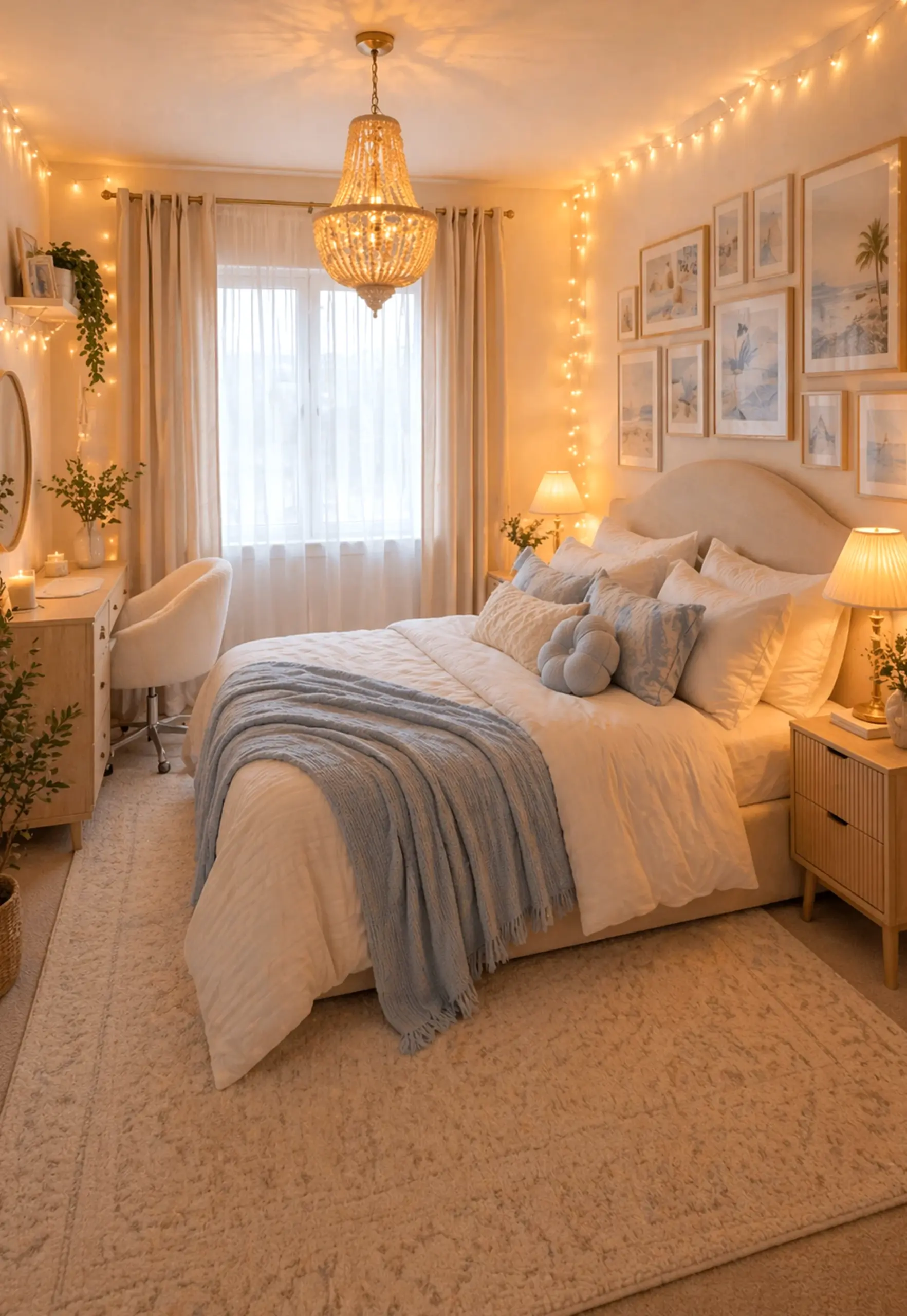 Balanced storage corner gives the room more order, so the whole view feels fresh and intentional.