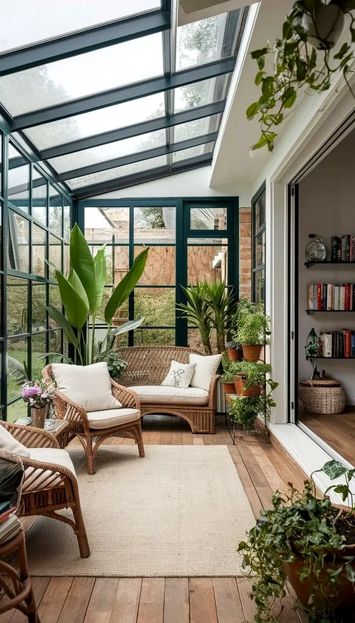 Subtle patio corner anchors the composition with depth, giving the view a mood that feels pleasantly composed.