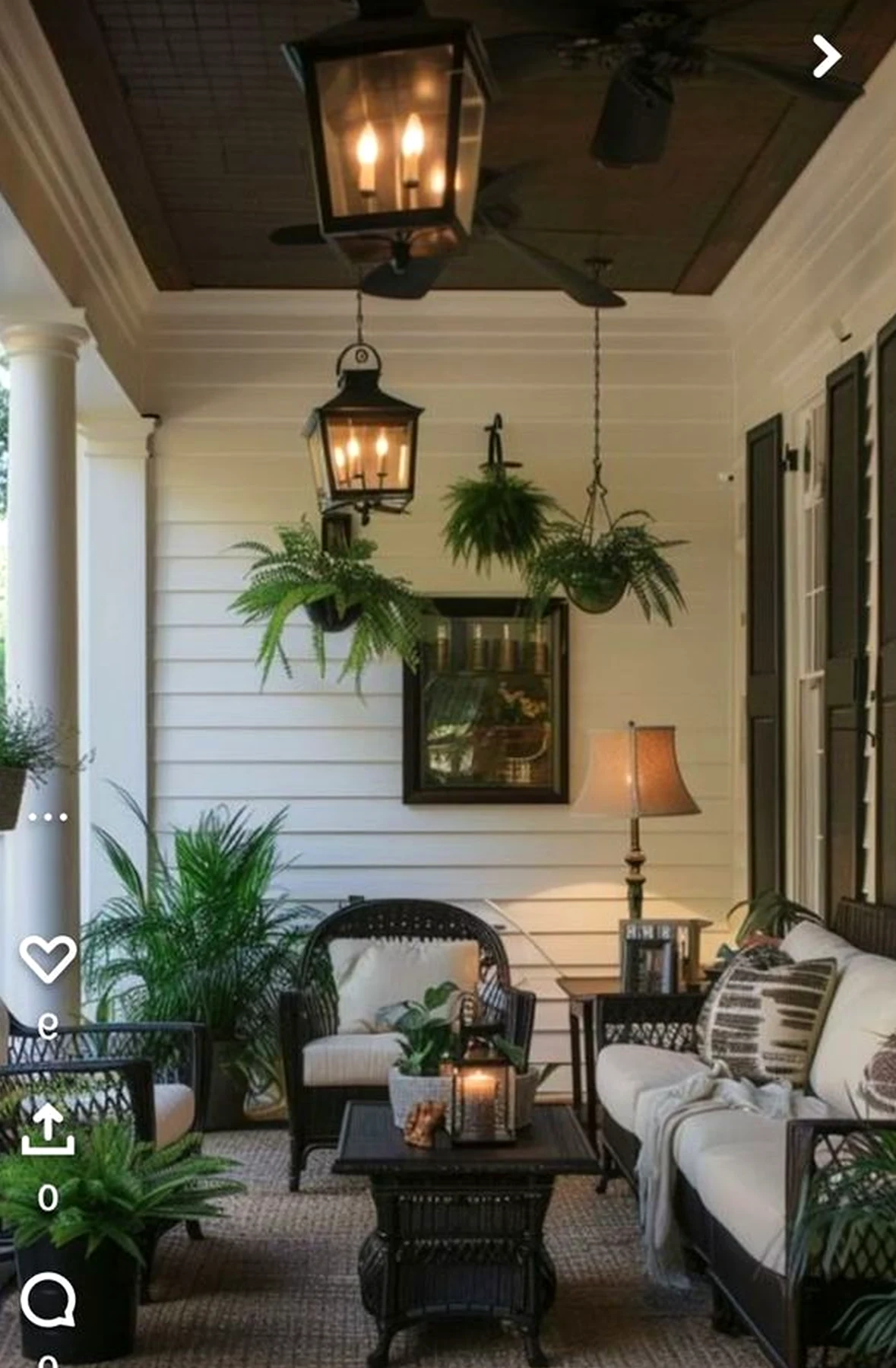 Simple greenhouse corner brings comfort to the arrangement, creating a mood that feels settled and welcoming.